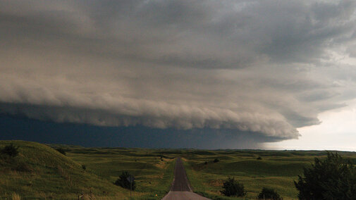 Cold front approaching McKelvie National Forest, Cherry County.